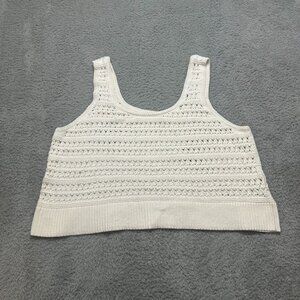 Old Navy Knit Cream / Off White Sleeveless Crop Top Plus Size‎ 2X